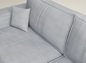 Szary sztruksowy rozkładany/ze schowkiem narożnik (prawostronny/w kształcie litery L) Tonga – Maison de Rêve