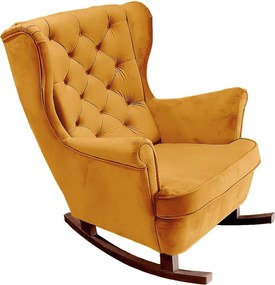 Fotel Relax z Tapicerowanym Siedzeniem i Podłokietnikami, Fotel TV 102x81x95cm Złoty_29821