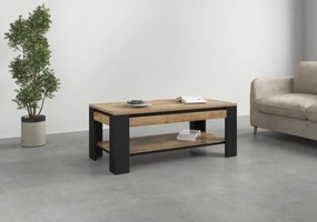 Stolik kawowy DADES 120x60 dąb samdal/czarny mat HELVETIA