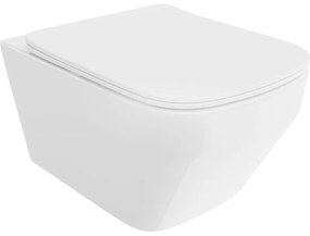 Mexen Riva miska wc Rimless Tornado z deską wolnoopadającą slim, duroplast, biała połysk - 30630200T