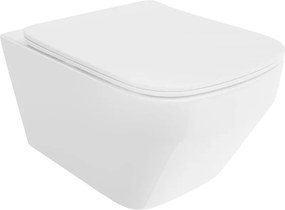 Mexen Riva miska wc Rimless Tornado z deską wolnoopadającą slim, duroplast, biała połysk - 30630200T