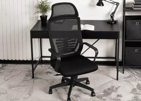 Ergonomiczny fotel biurowy obrotowy Janelle z regulowanym zagłówkiem, podparciem lędźwiowym i mechanizmem multiblock