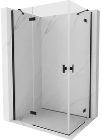 Mexen Mist-H Duo kabina prysznicowa uchylna 75 x 70 cm, transparent, czarna - 8A5-075L-070P-70-00