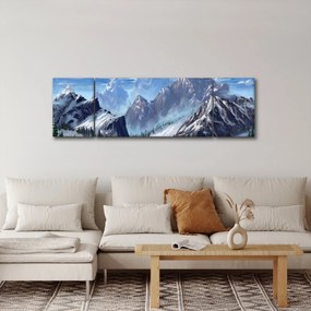Obraz - Malowane góry (170x50 cm)