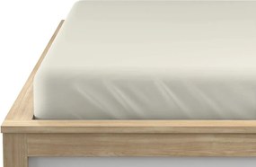 PrzytulneMieszkanie.pl Jersey prześcieradło EXCLUSIVE szarobeżowe 180 x 200 cm