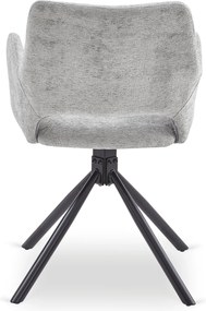 Krzesło Tapicerowane FLAV Szare Nowoczesne