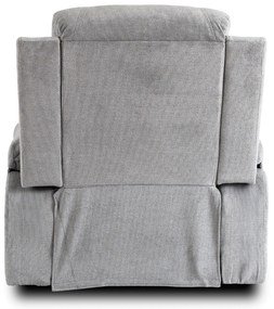Fotel Masujący BOX 2 Rozkładany z Podnóżkiem Szary Nowoczesny
