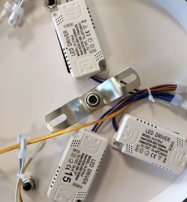 Lampa geometryczna LED klosz wisząca sufitowa AT53-3SL-Biała