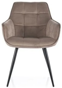Krzesło  LILIA VELVET ciemnobeżowe SIGNAL