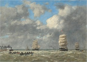 Obraz - Eugène Boudin, Le Havre, reprodukcje (70x50 cm)