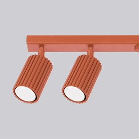 Listwa oświetleniowa 6-punktowa KARBON 6L ochra czerwona ryflowana SOLLUX  LIGHTING