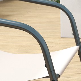 Outsunny Zestaw mebli ogrodowych 4-częściowy grupa wypoczynkowa, 1 Sofa, 2 Fotele, 1 Stolik, 110 x 70 x 70 cm, Kremowy + Czarny