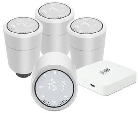 Immax NEO 07732C-SET 4x Głowica termostatyczna + BRIDGE PRO v3 2xAA/3V Wi-Fi Tuya