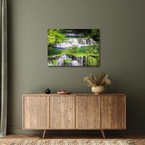 Obraz - Wodospady Huay Mae Khamin, Kanchanaburi, Tajlandia (70x50 cm)