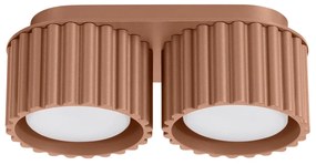 Plafon dwupunktowy AURA 2 mocca GX53 ryflowany SOLLUX  LIGHTING