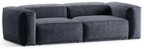 Szaroniebieska sztruksowa sofa 264 cm Bergano – Cosmopolitan Design