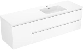 Mexen Orio szafka łazienkowa 160 cm z umywalką Otis prawą, 2S, 1D, biała mat - 91A13-16047-3-BBFFF01-W18P01