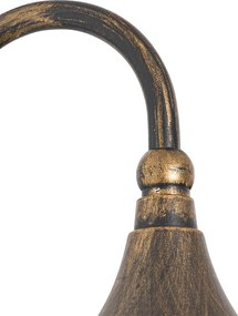 Lampa ścienna zewnętrzna antyczne złoto IP44 z czujnikiem ruchu - Daphne