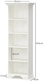 Regał klasyczny wysoki na książki sosna anderson A9-F01