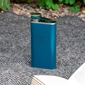 Zielononiebieska piersiówka ze stali nierdzewnej 250 ml Spirit of Adventure – Rex London