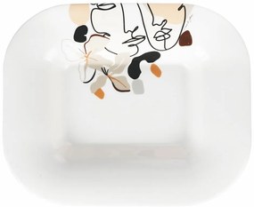 Ceramiczny talerz do serwowania VDE Tivoli 1996 Face to Grey, 43,5 x 35,5 cm