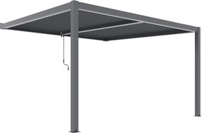 PERGOLA PRZYŚCIENNA LUXE 4x3x2.3 M MANUALNA Z OŚWIETLENIEM LED