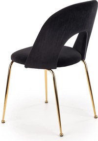 Krzesło z oparciem na złotych nogach K385