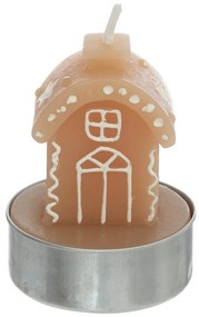 Świeczki tealight w kształcie domków z piernika, 4 sztuki