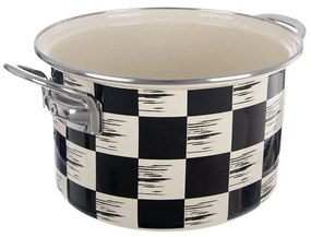 Orion Emaliowany garnek Szachownica Lem, 4 l,średnica 22 cm
