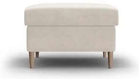 Beżowy aksamitny podnóżek Kyoto – Cosmopolitan Design