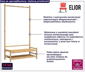 Wieszak stojący na ubrania z półkami - Patris 4X
