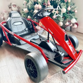 HOMCOM 24 V elektryczny gokart dla dzieci do 13 km/h z funkcją driftu, 2 silniki, dla 8–12 lat, czerwony | Aosom PL