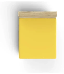 Żółte bawełniane prześcieradło z gumką 140x200 cm – Mijolnir