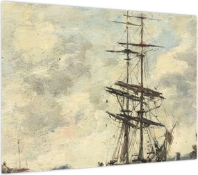 Obraz - Eugène Boudin, Ship on the Touques, reprodukcje (70x50 cm)
