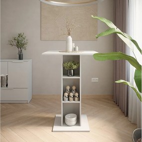 Stół barowy biały 75x75x106 repose