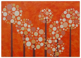 Obraz - Pomarańczowy las (70x50 cm)