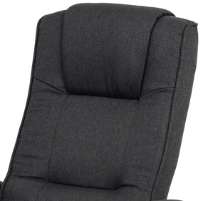 Fotel z podnóżkiem GREY2, szary
