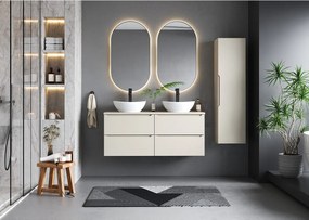 Kaszmirowy Zestaw do Łazienki 120cm Szafka z Blatem Etna