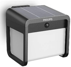 Philips Ezra UltraEfficient solarna oprawa LED,czujnik, czarna, 1,8 W, 250/25 lm, 3000 K
