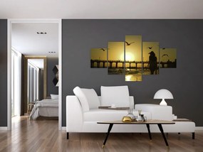 Obraz - Spacer po plaży (125x70 cm)
