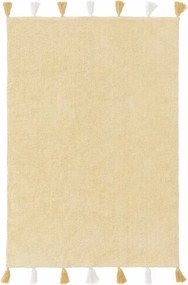 Żółty dywan dziecięcy z frędzlami Malu