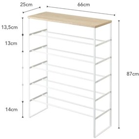 Biała metalowa szafka na buty Tower – YAMAZAKI