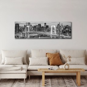 Obraz - Czarno-białe duże miasto (170x50 cm)