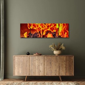 Obraz płonących węgli (170x50 cm)