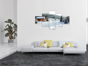 Obraz - Górska chata (125x70 cm)