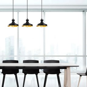 Czarna lampa wisząca z metalowym kloszem Berceste – Opviq lights