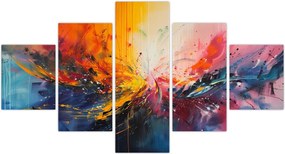 Obraz - Abstrakcja kolorów (125x70 cm)