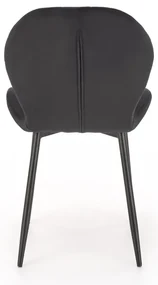 Krzesło tapicerowane K538 VELVET czarne HALMAR