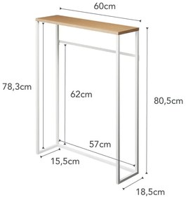 Biało-jasnobrązowa konsola 18.5x60 cm Tower – YAMAZAKI