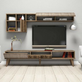 Ściana telewizyjna Milan Walnut